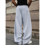 Men's Fleece Lined Wide Leg Drawstring Joggers