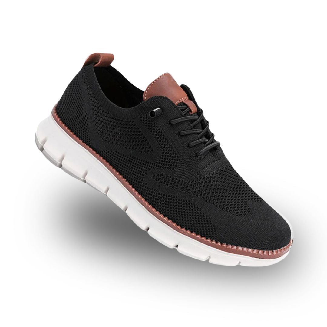 Men's Knitted Mesh Lace Up Walking Shoes