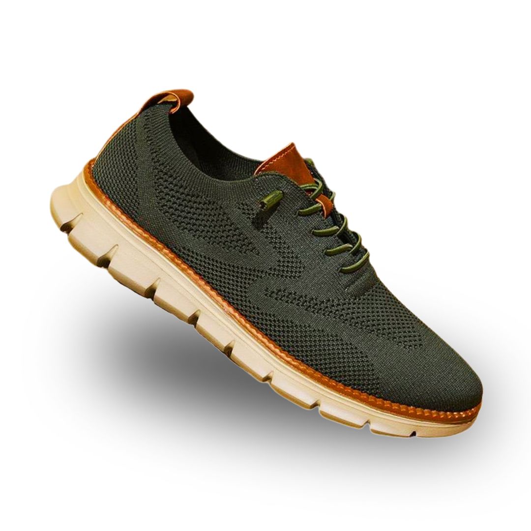 Men's Knitted Mesh Lace Up Walking Shoes