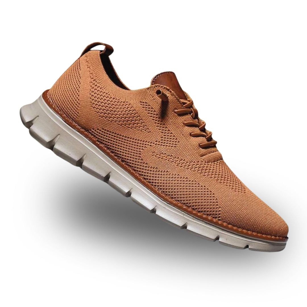 Men's Knitted Mesh Lace Up Walking Shoes