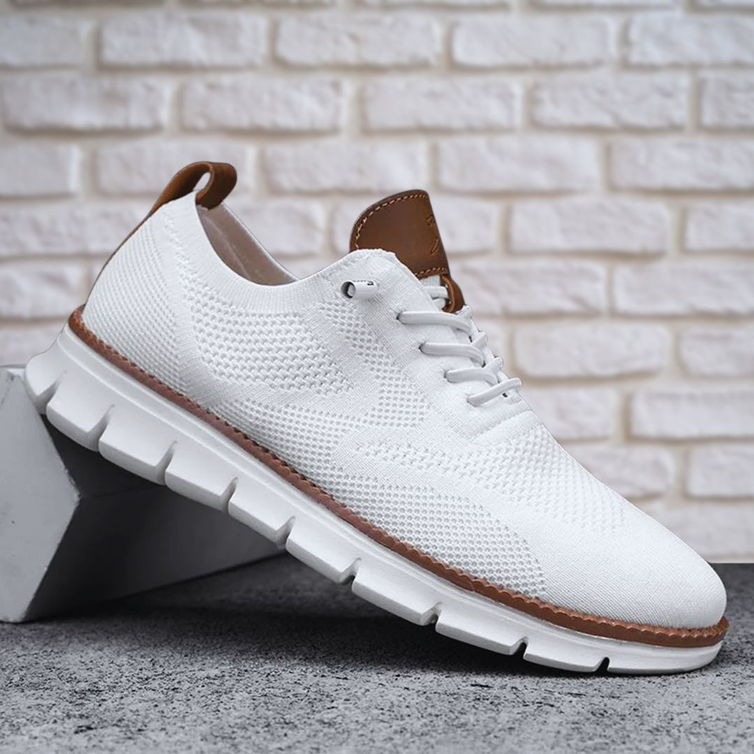 Men's Knitted Mesh Lace Up Walking Shoes