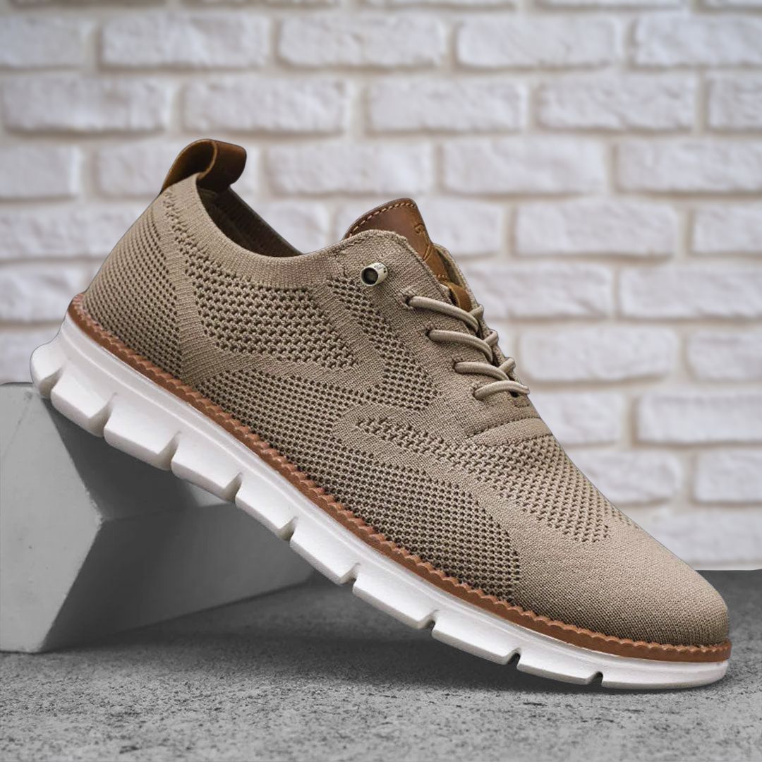 Men's Knitted Mesh Lace Up Walking Shoes