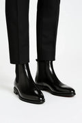 Men's Leather Look Cushioned Chelsea Boots