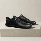 Men's Leather Look Wide Fit Trainers