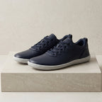 Men's Leather Look Wide Fit Trainers