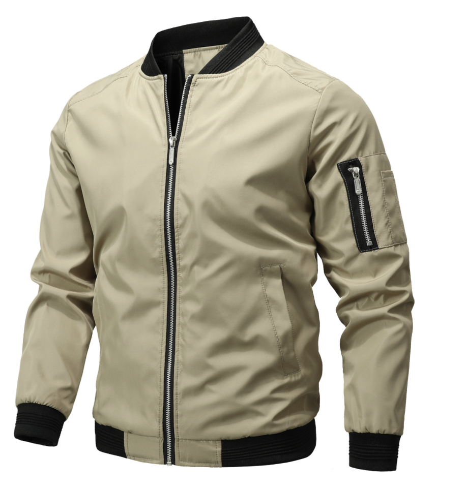 Men's Lightweight Bomber Jacket for Autumn and Winter
