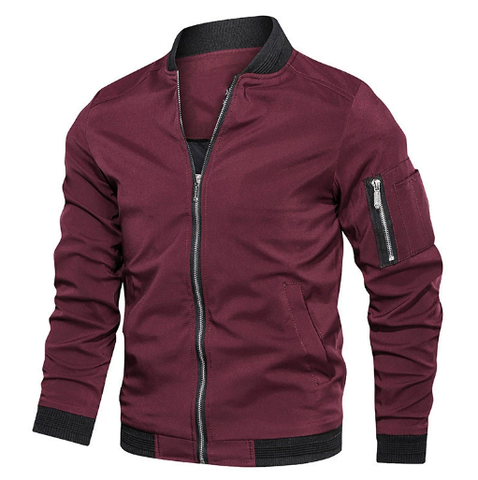 Men's Lightweight Bomber Jacket for Autumn and Winter