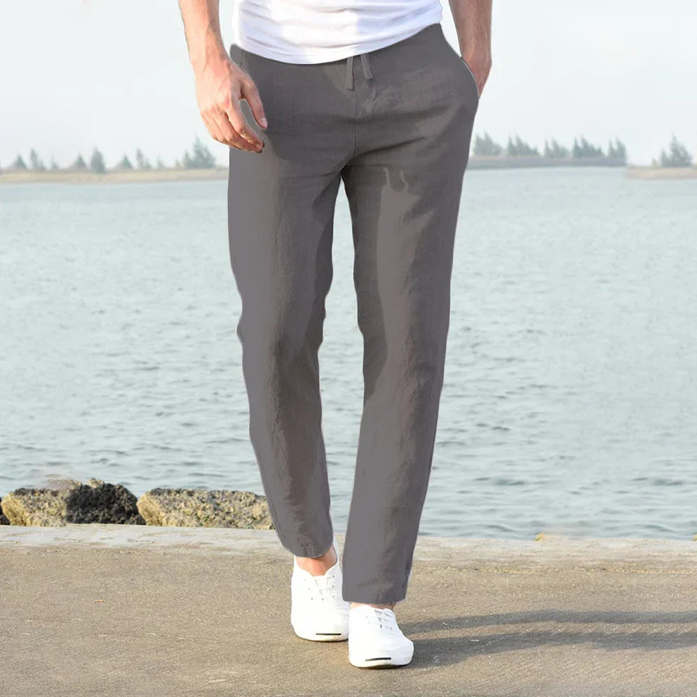 Men's Lightweight Elasticated Waist Casual Trousers