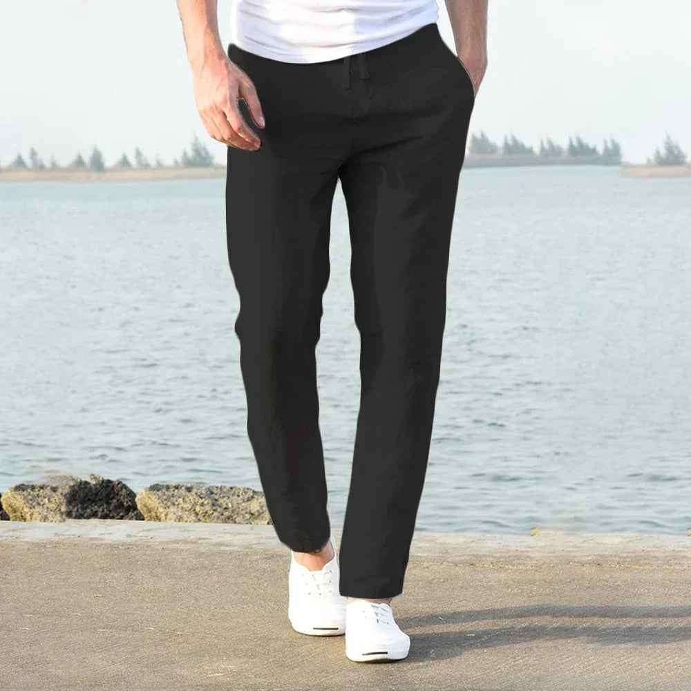 Men's Lightweight Elasticated Waist Casual Trousers
