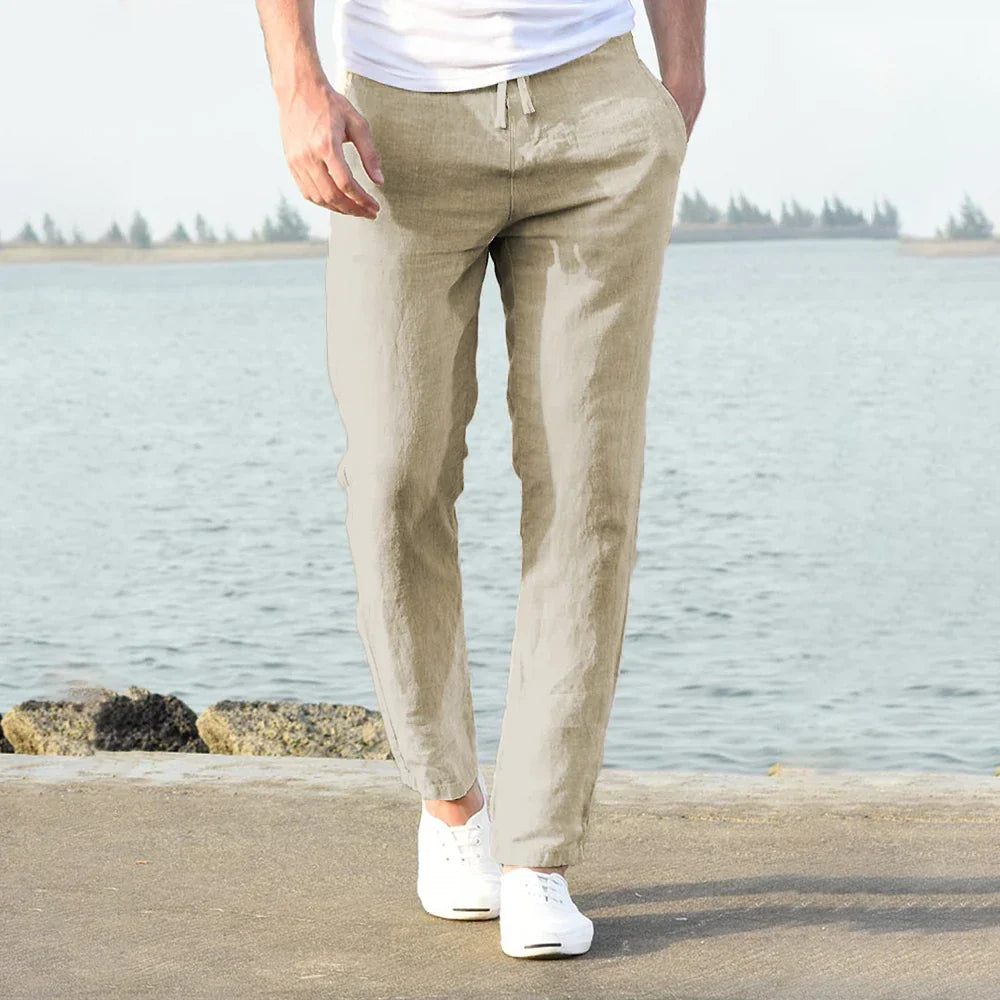 Men's Lightweight Elasticated Waist Casual Trousers
