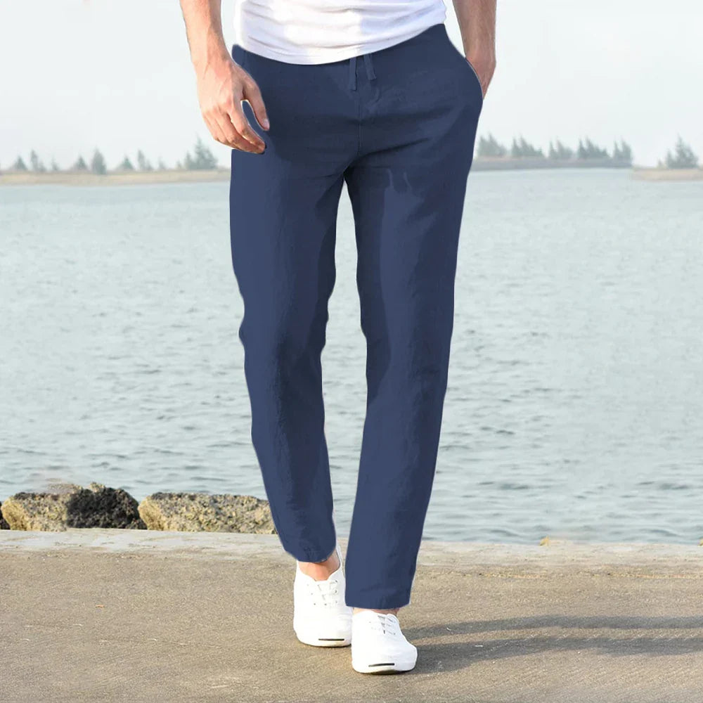 Men's Lightweight Elasticated Waist Casual Trousers