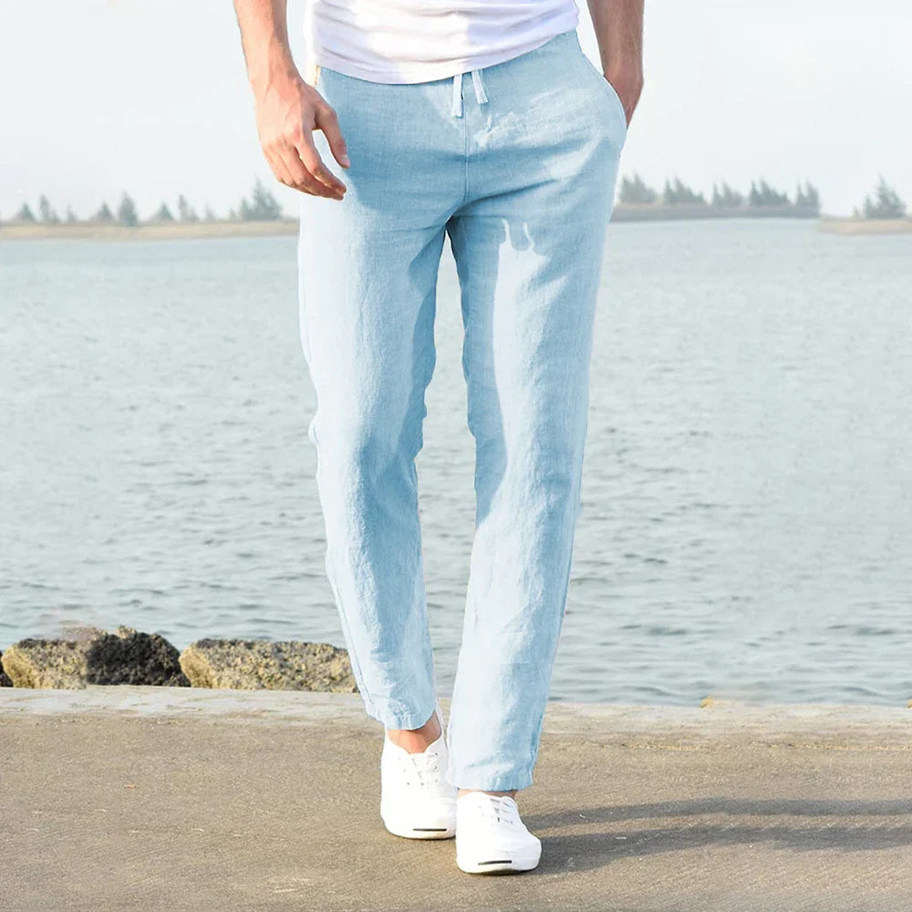Men's Lightweight Elasticated Waist Casual Trousers