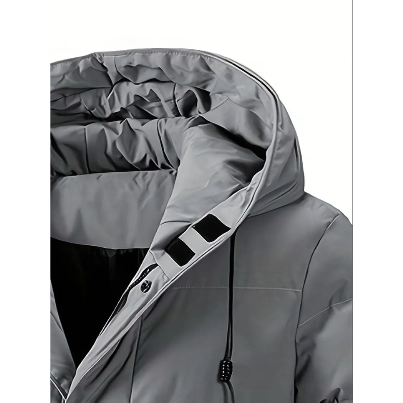 Men's Longline Hooded Padded Puffer Jacket