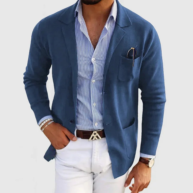 Men's Notch Lapel Long Sleeve Blazer