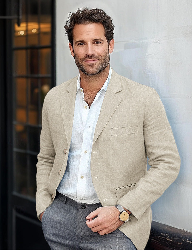 Men's Notch Lapel Single Breasted Blazer