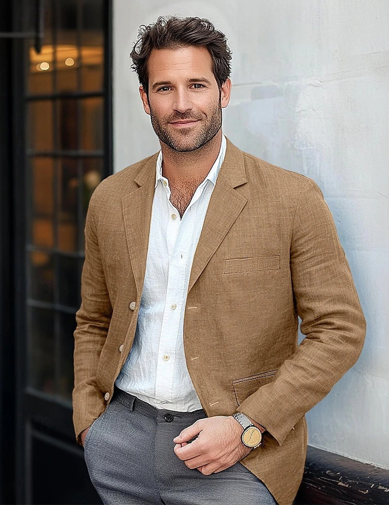 Men's Notch Lapel Single Breasted Blazer