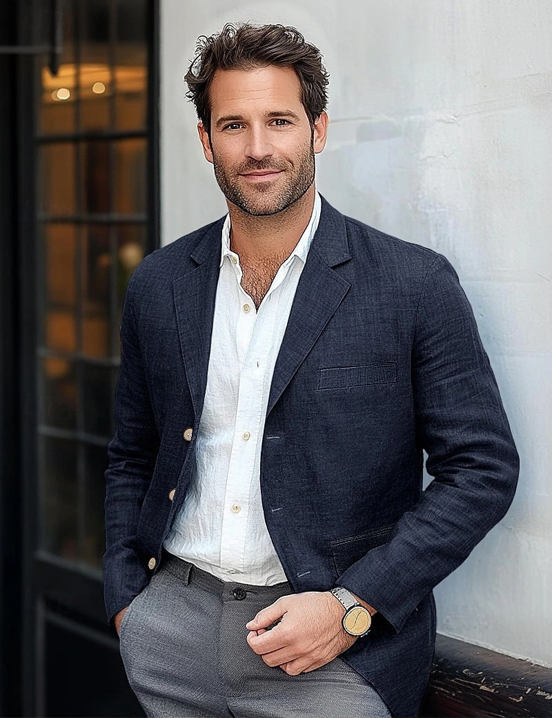 Men's Notch Lapel Single Breasted Blazer
