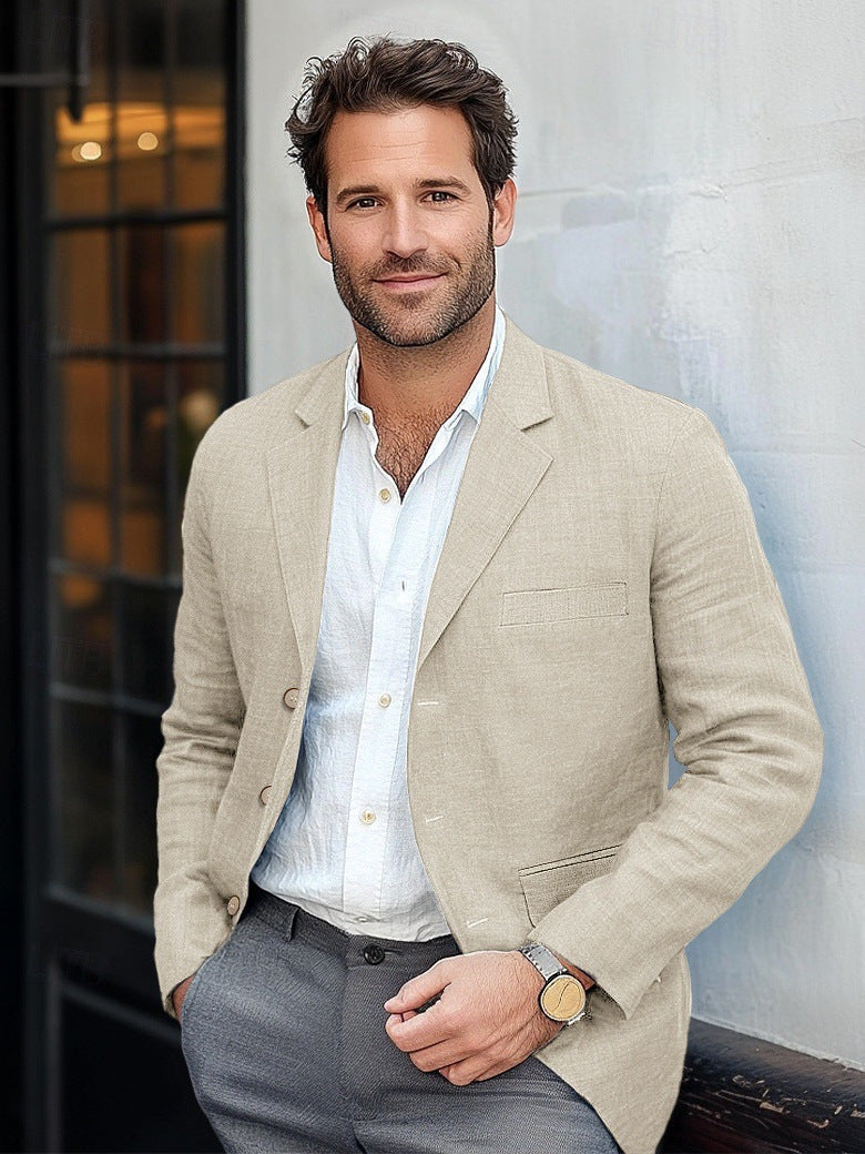 Men's Notch Lapel Single Breasted Blazer