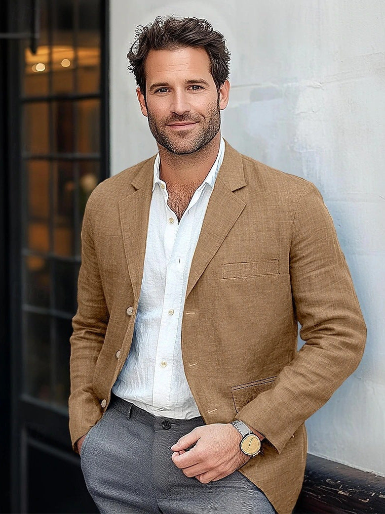 Men's Notch Lapel Single Breasted Blazer