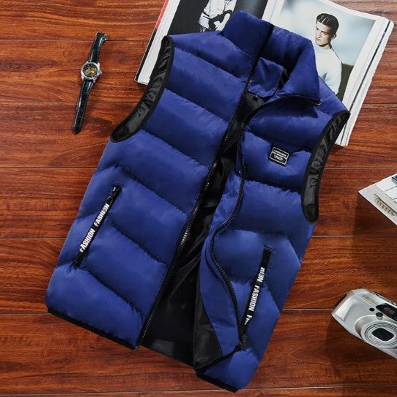 Men's Padded Puffer Gilet for Autumn and Winter