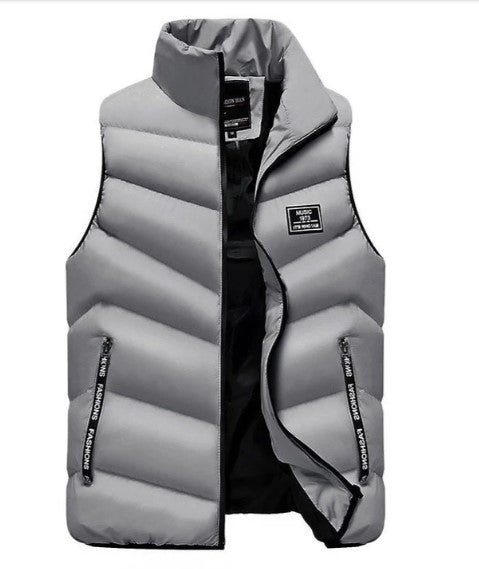 Men's Padded Puffer Gilet for Autumn and Winter