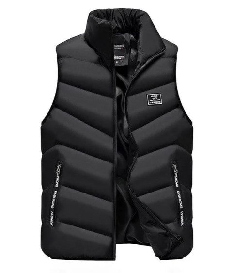 Men's Padded Puffer Gilet for Autumn and Winter