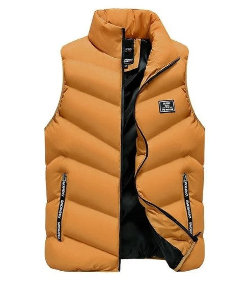 Men's Padded Puffer Gilet for Autumn and Winter
