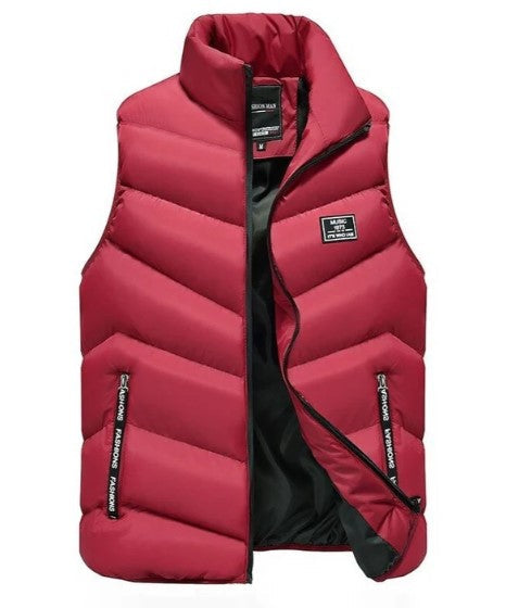Men's Padded Puffer Gilet for Autumn and Winter