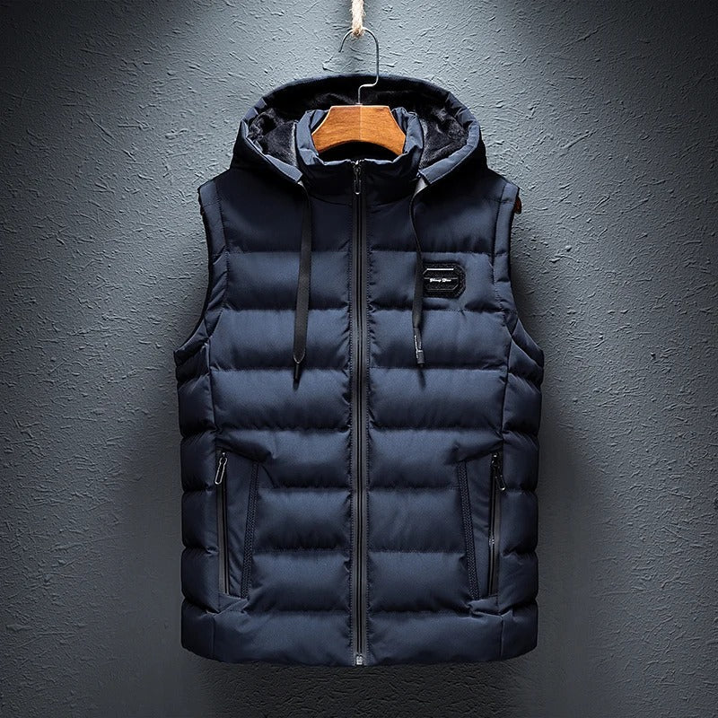 Men's Padded Puffer Hooded Gilet