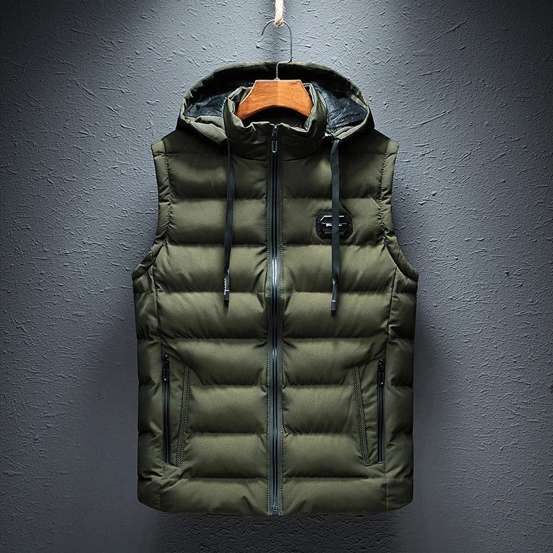 Men's Padded Puffer Hooded Gilet