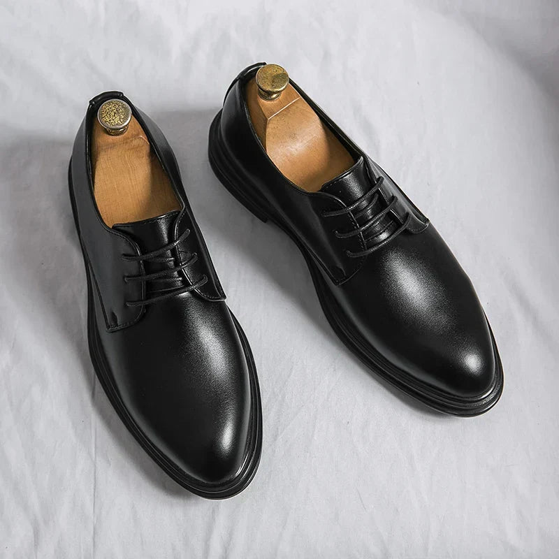 Men's Patent Lace Up Derby Formal Shoes