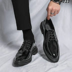 Men's Patent Lace Up Derby Formal Shoes