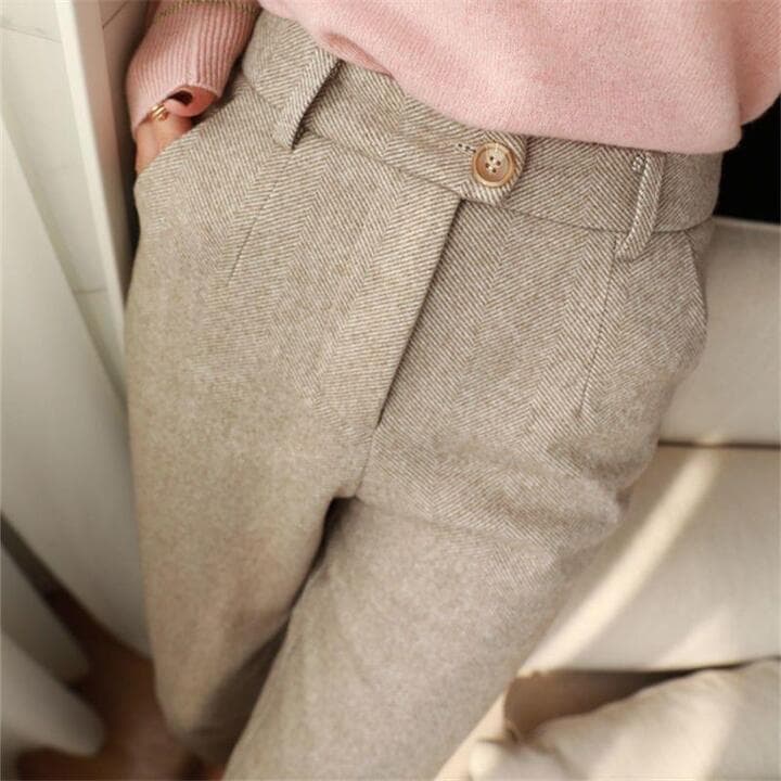 Men's Pleated Tapered Smart Casual Trousers