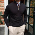 Men's Quarter Zip Jumper for Autumn and Winter