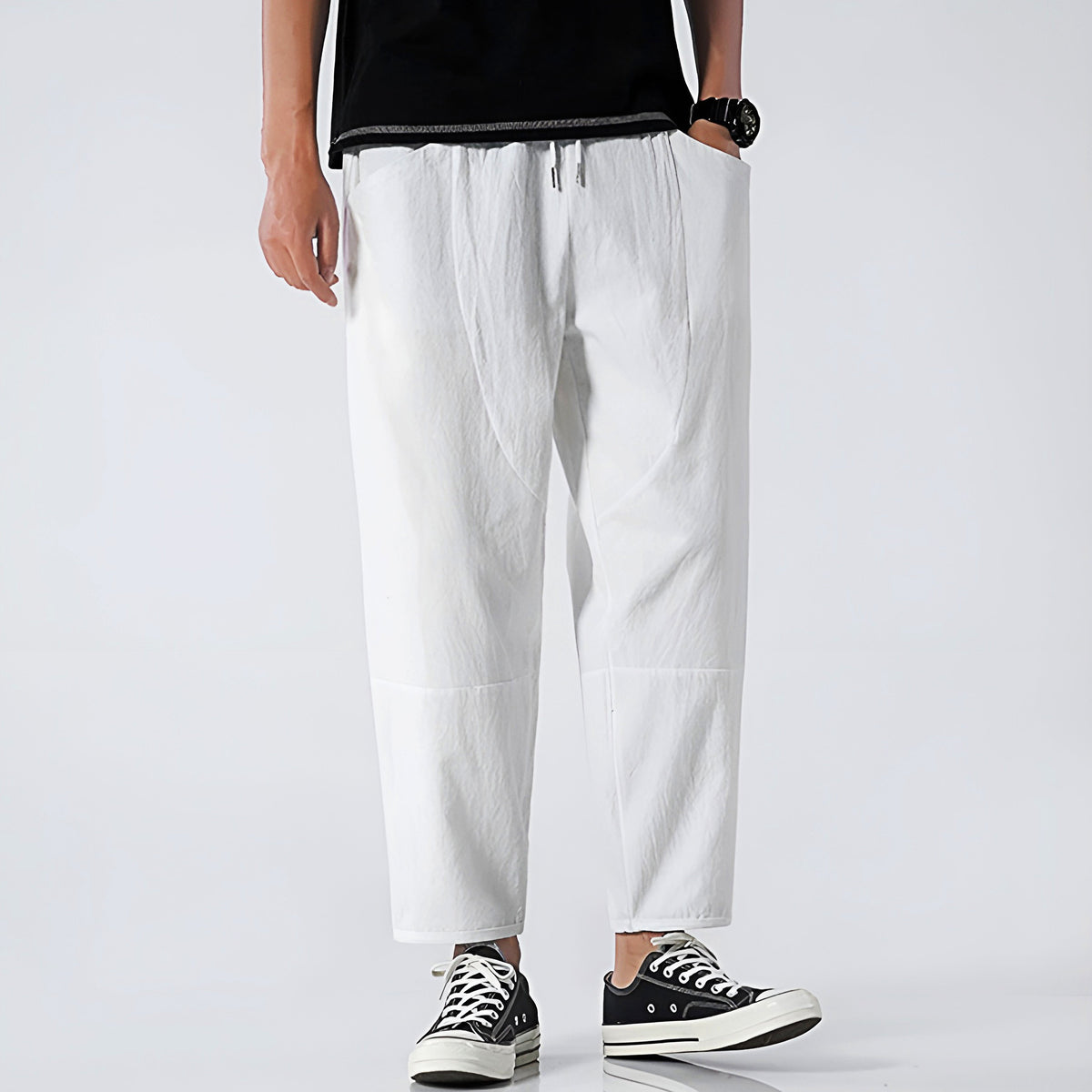 Men's Relaxed Fit Cropped Trousers