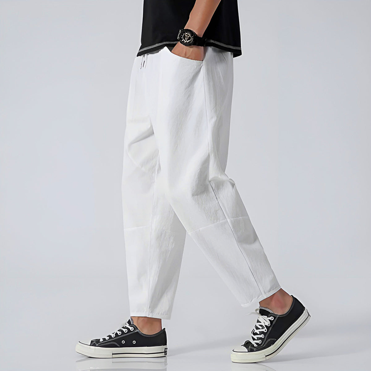 Men's Relaxed Fit Cropped Trousers