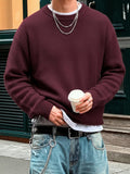 Men's Ribbed Long Sleeve Crew Neck Jumper