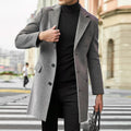 Men's Shearling Lined Leather Look Longline Winter Coat