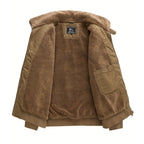 Men's Sherpa Collar Fleece Lined Bomber Jacket