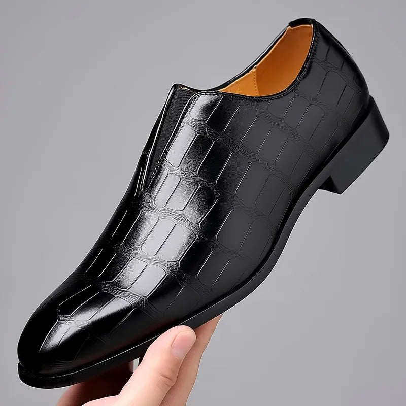 Men's Slip On Padded Brogue Shoes
