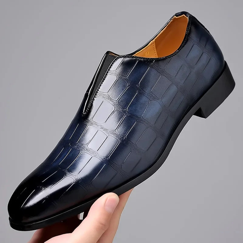 Men's Slip On Padded Brogue Shoes