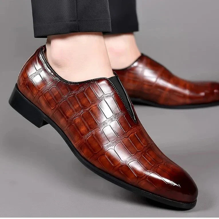 Men's Slip On Padded Brogue Shoes