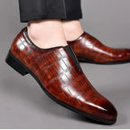 Men's Slip On Padded Brogue Shoes