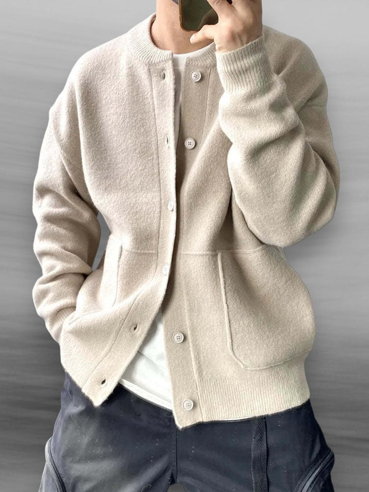 Men's Soft Knit Cardigan for Autumn and Winter