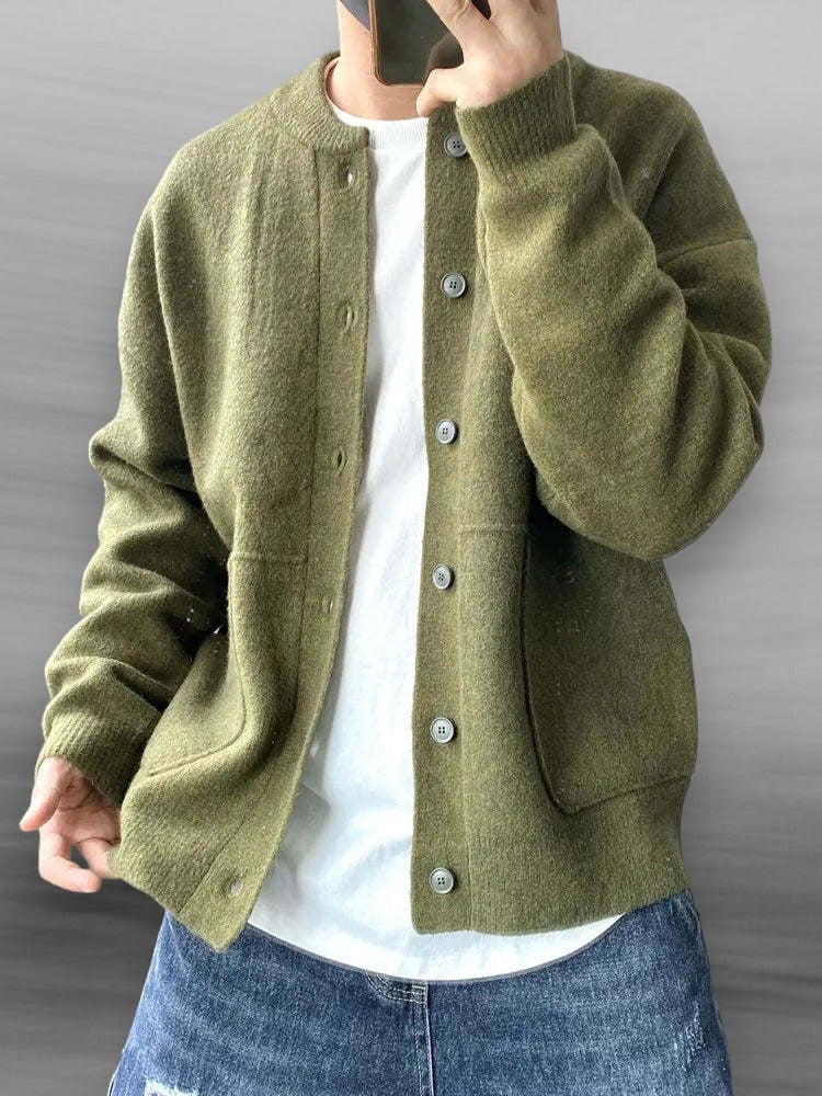Men's Soft Knit Cardigan for Autumn and Winter