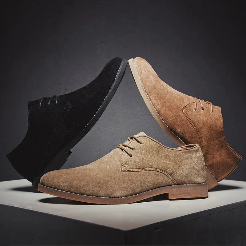 Men's Suede Effect Oxford Formal Shoes