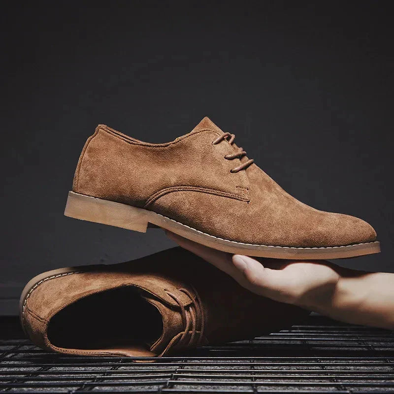 Men's Suede Effect Oxford Formal Shoes