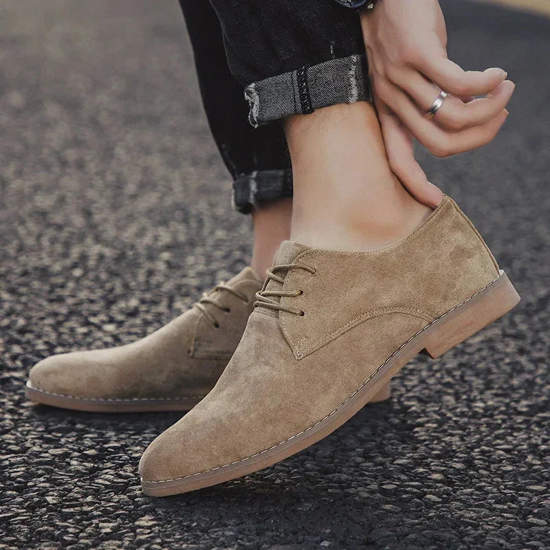 Men's Suede Effect Oxford Formal Shoes