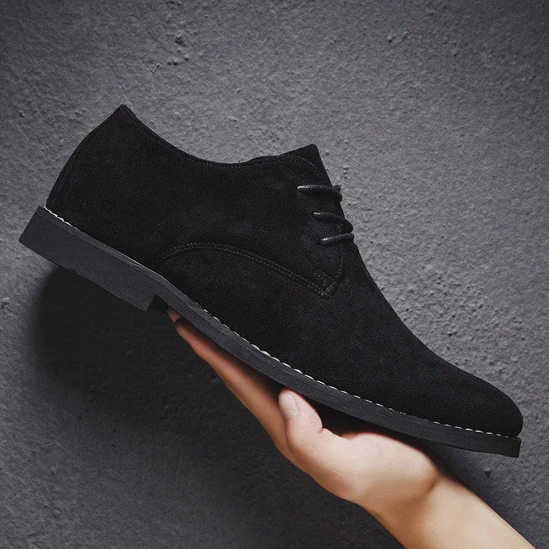 Men's Suede Effect Oxford Formal Shoes