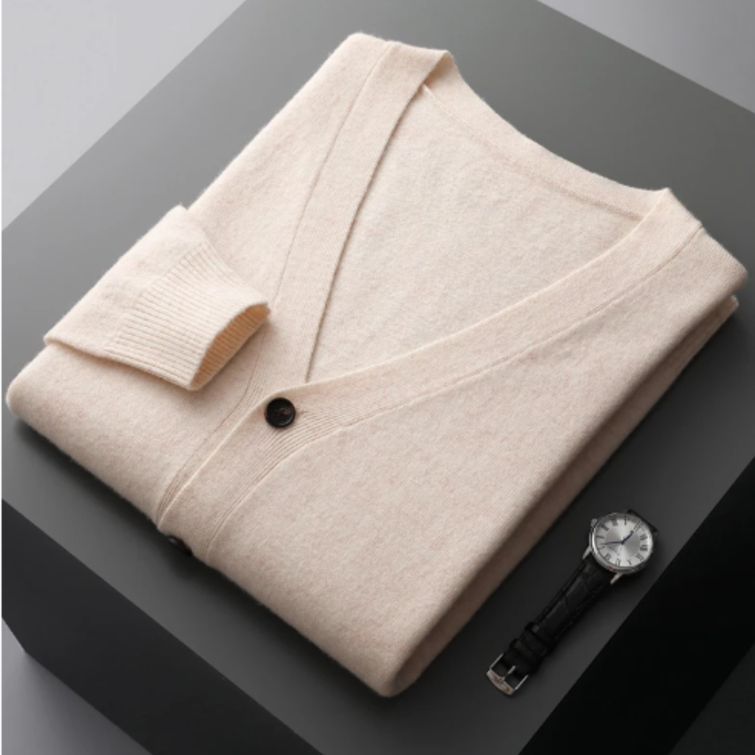Men's V Neck Cardigan for Autumn and Winter